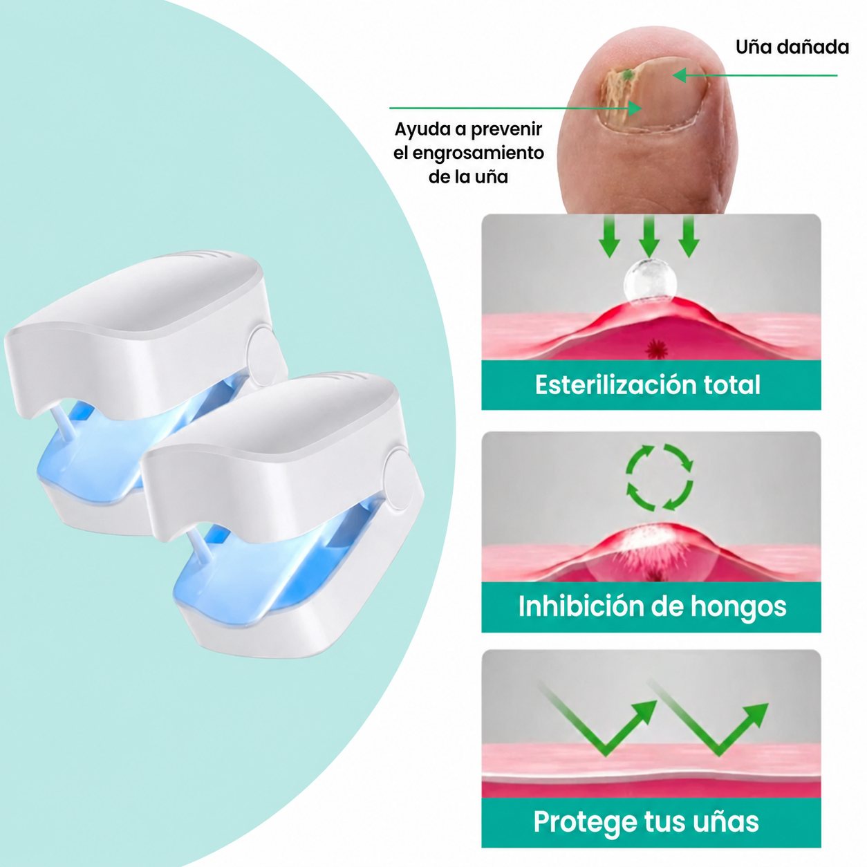 CuraVida - tratamiento con luz azul para los hongos en las uñas desde casa