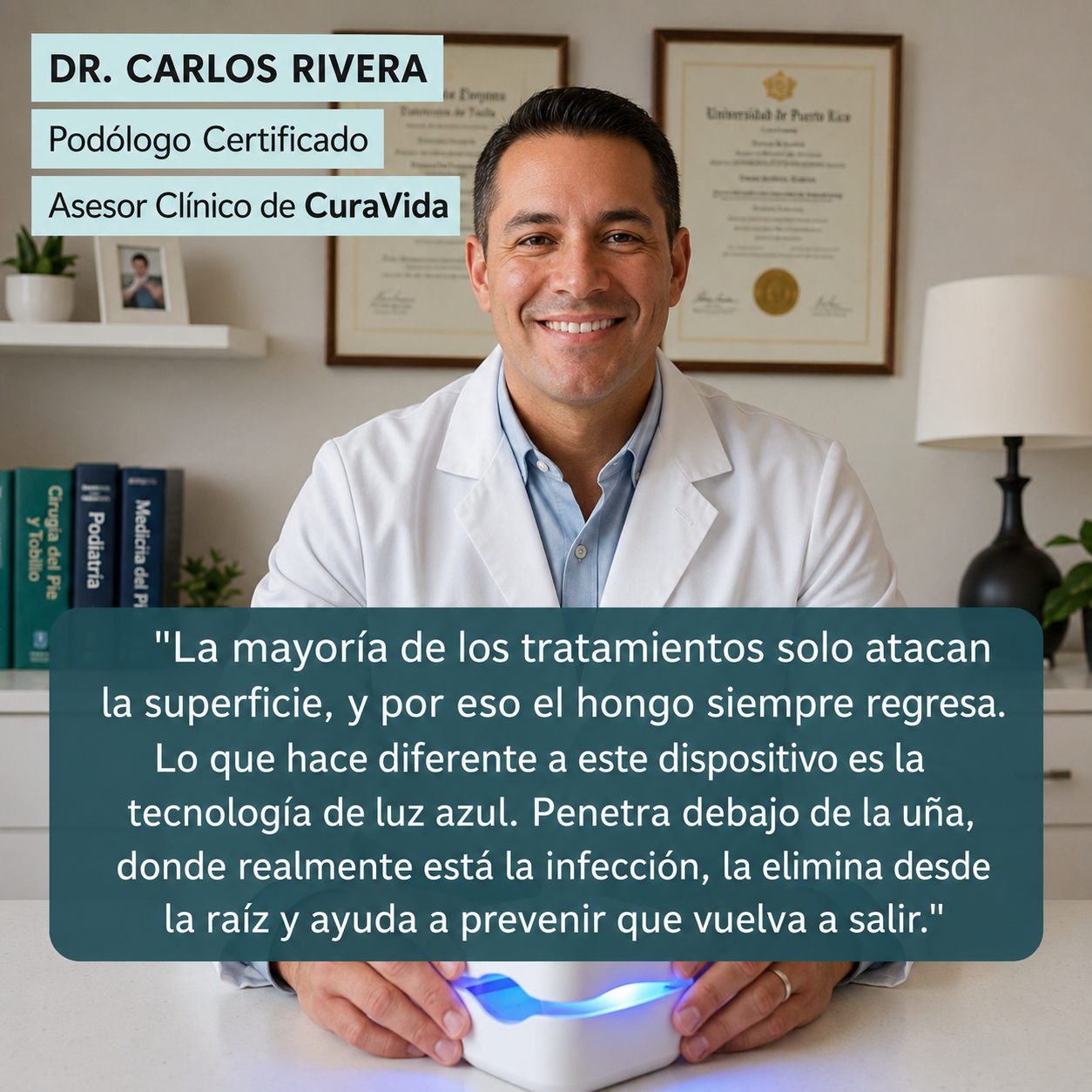 CuraVida - tratamiento con luz azul para los hongos en las uñas desde casa
